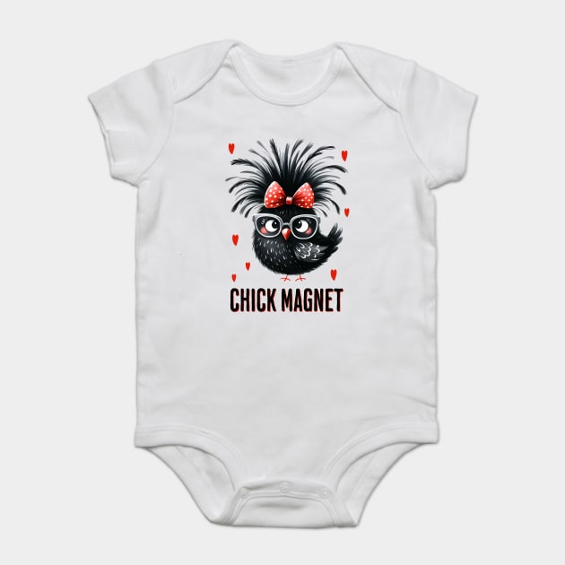 Do You Love Chickens and Want to Be a Chick Magnet? Baby Bodysuit by Luxinda